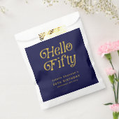 hallo 50e verjaardag van de 50e verjaardag van de  bedankzakje (Gezegeld)