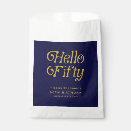 hallo 50e verjaardag van de 50e verjaardag van de  bedankzakje