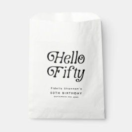 hallo 50e verjaardag van de 50e verjaardag van de bedankzakje