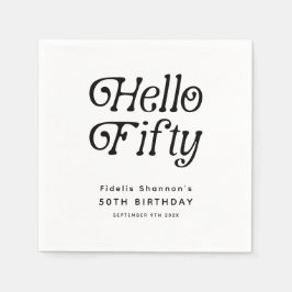 hallo 50e verjaardag van de 50e verjaardag van de servet