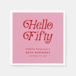 hallo 50e verjaardag van de 50e verjaardag van de  servet