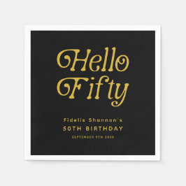 hallo 50e verjaardag van de 50e verjaardag van de  servet