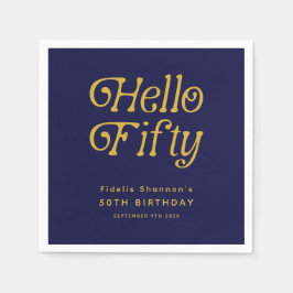 hallo 50e verjaardag van de 50e verjaardag van de  servet