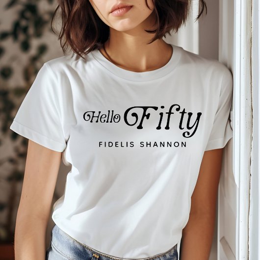 hallo 50e verjaardag van de 50e verjaardag van de  t-shirt