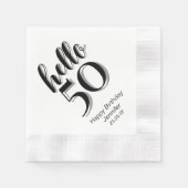 hallo 50ste verjaardagsfeest servet (Voorkant)