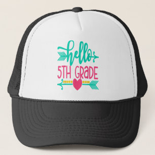 hallo 5-de-klas-meisjes terug naar school Gift Cut Trucker Pet