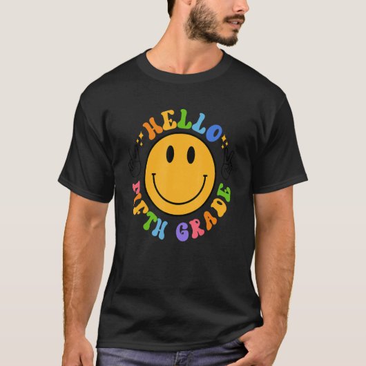 hallo 5e graad achterzijde t-shirt (Voorkant)