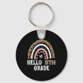 hallo 5e graad Leopard Rainbow 5e Grade Teache Sleutelhanger (Achterkant)