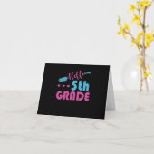 hallo 5e graad leraar Kind Terug naar school Gift  Kaart (Gele Bloem)