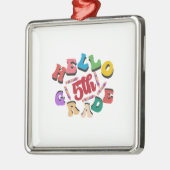 hallo 5e graad metalen ornament (Links)