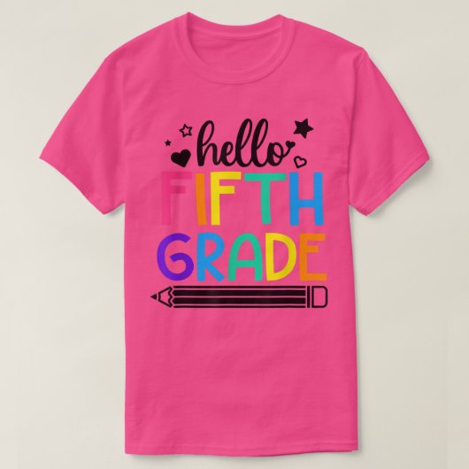 hallo 5e graad Terug naar schoolkleding voor meisj T-shirt (Design voorkant)