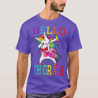 hallo 5e graad Unicorn terug naar school T-shirt