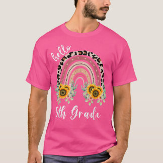 hallo 5e graads shirt, zonnebloemenboogleraar t-shirt