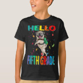 Hallo 5e Grade Pug Dog T-shirt (Voorkant)