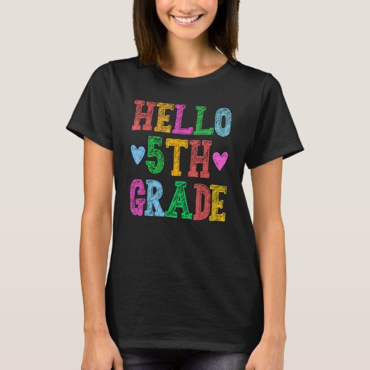 hallo 5e klaploper naar school t-shirt (Voorkant)