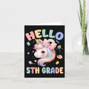 Hallo 5e klas eerste dag van school eenhoorn leraa kaart