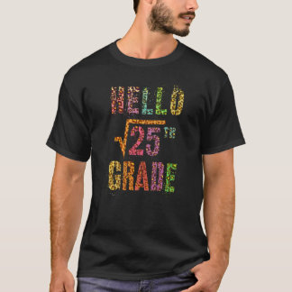 Hallo 5e klas leraar Vierkantswortel van 25 Wiskun T-shirt