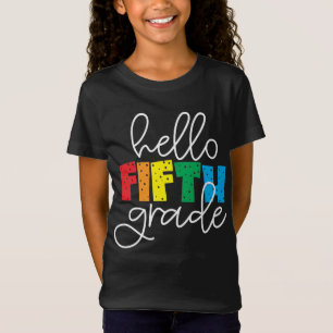 Hallo 5e klas - Leuk terug naar school leraar T-shirt