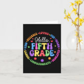 Hallo 5e klas team Groovy 5e klas eerste dag Kaart (Gele Bloem)