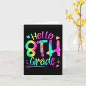 Hallo 5e klas terug naar school leraren Kinder Kaart (Gele Bloem)