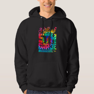 Hallo 5e klas Tie Dye terug naar school eerste dag Hoodie