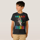 Hallo 5th Grade Pug Dog T-shirt (Voorkant volledig)