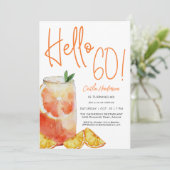 Hallo 60 leuke Oranje verjaardag Kaart (Staand voorkant)