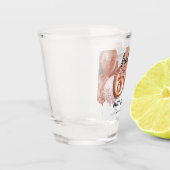 hallo 60 roze glitter Birthday ballons Shot Glass Shot Glas (Links)