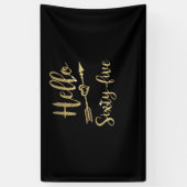 hallo 60 vijfde verjaardag 65e verjaardag spandoek (Verticaal)