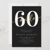 Hallo 60 Zestigste verjaardag Kaart (Voorkant)