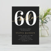 Hallo 60 Zestigste verjaardag Kaart (Staand voorkant)