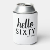 hallo 60e verjaardag op persoonlijke titel blikjeskoeler (Blikje Achterkant)