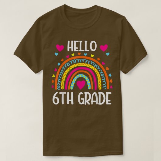 hallo 6de graad van het Team 6de Grade Terug naar T-shirt (Design voorkant)