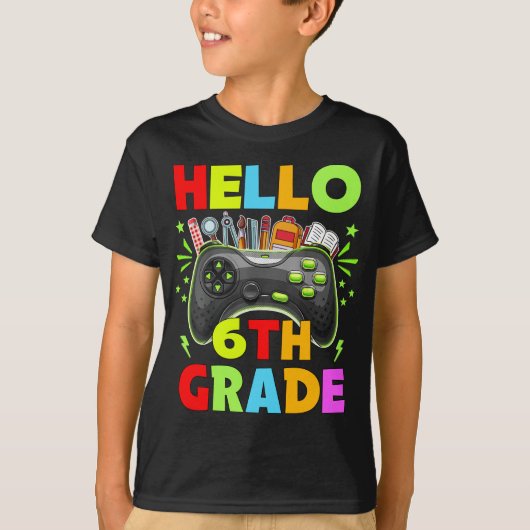 hallo 6e graad leraar 6e graad terug naar school t-shirt (Voorkant)