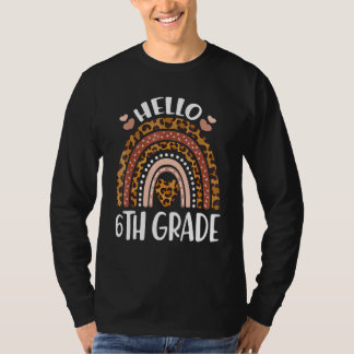 hallo 6e graad regenboogleraren Kinder terug naar  T-shirt