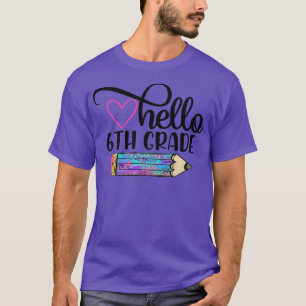 hallo 6e graad Team Zesde graad Terug naar School T-shirt