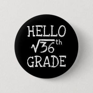 hallo 6e graadviervoet van 36 eerste dag achter T Ronde Button 5,7 Cm