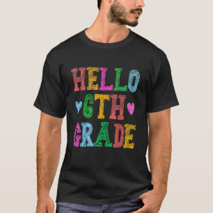 hallo 6e klapplein naar school t-shirt