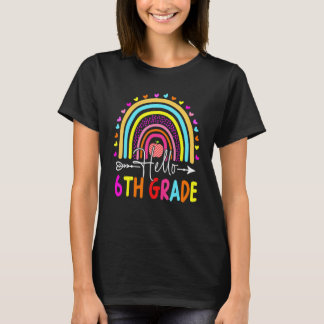 Hallo 6e klas eerste dag leraren kinderen terug na t-shirt