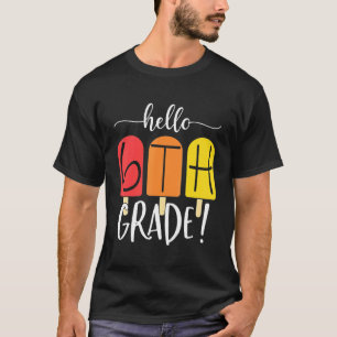 Hallo 6e klas leraar terug naar school ijs C T-shirt