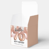 hallo 70 Roze Glitter Birthday Balloons Favor Box Bedankdoosjes (Geopend)