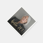 Hallo 70 Zeventigste verjaardag foto Servet (Hoek)