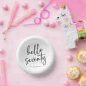 Hallo 70ste minimalistische 70ste verjaardagsfeest papieren kommen (Feest)