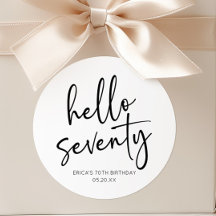 Hallo 70ste minimalistische 70ste verjaardagsfeest