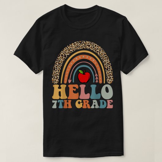 hallo 7 GRATIS LEUOPARD-RAINBOW VAN DE TEACHER T-shirt (Design voorkant)