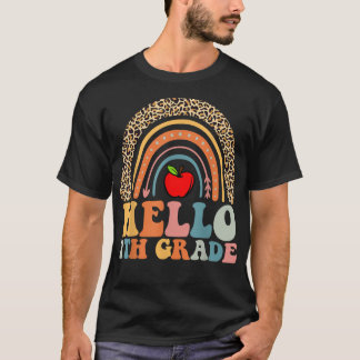hallo 7 GRATIS LEUOPARD-RAINBOW VAN DE TEACHER T-shirt
