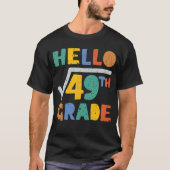 hallo 7e Grade Funny Square Root van 49 Wiskunde T-shirt (Voorkant)