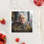 Hallo 80 Achttigste verjaardag foto Servet (Insitu)