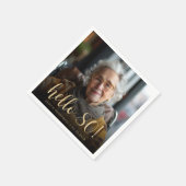 Hallo 80 Achttigste verjaardag foto Servet (Hoek)