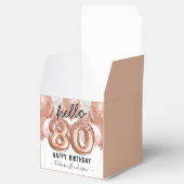 hallo 80 Roze Glitter Birthday Balloons Favor Box Bedankdoosjes (Geopend)